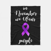 Epilepsy Awareness Month In November We Wear Purpl Fleece Deken (Voorkant)