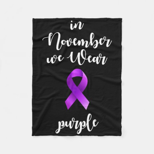 Epilepsy Awareness Month In November We Wear Purpl Fleece Deken (Voorkant)