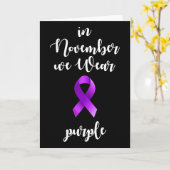 Epilepsy Awareness Month In November We Wear Purpl Kaart (Gele Bloem)