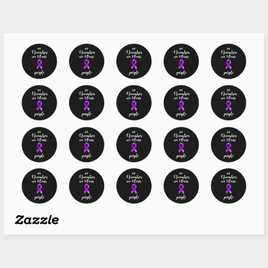 Epilepsy Awareness Month In November We Wear Purpl Ronde Sticker (Vel)