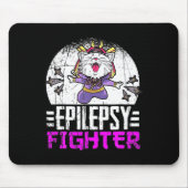 Epilepsy Awareness Month Ninja Cat Epilepsy Fight Muismat (Voorkant)