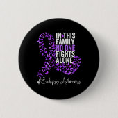 Epilepsy Awareness Month Paars Ribbon Ronde Button 5,7 Cm (Voorkant)