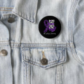 Epilepsy Awareness Month Paars Ribbon Ronde Button 5,7 Cm (In situ)