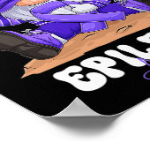 Epilepsy Awareness Month Paarse Ribbon Gnome Poster (Hoek)