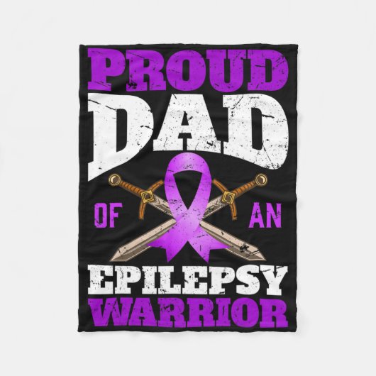 Epilepsy Awareness Month Proud Dad Of An Epilepsy  Fleece Deken (Voorkant)