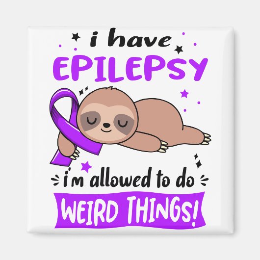 Epilepsy Awareness Month Ribbon Giften Magneet (Voorkant)
