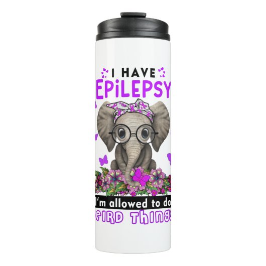 Epilepsy Awareness Month Ribbon Giften Thermosbeker (Voorkant)