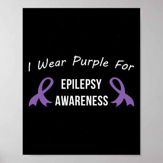 Epilepsy Awareness Month Support Love Cure Purple Poster (Voorkant)