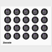 Epilepsy Awareness My Brother Warrior Tee  Ronde Sticker (Vel)