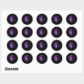 Epilepsy Awareness Nobody Fights Alone Anemone Flo Ronde Sticker (Vel)