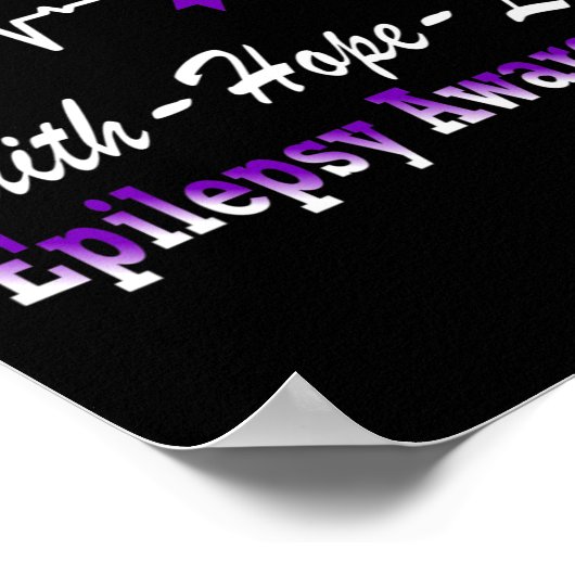 Epilepsy Awareness Paars Ribbon Epilepsy Christia Poster (Hoek)