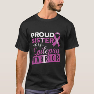 Epilepsy Awareness Paarse Proud Sister of Epilepsy T-shirt