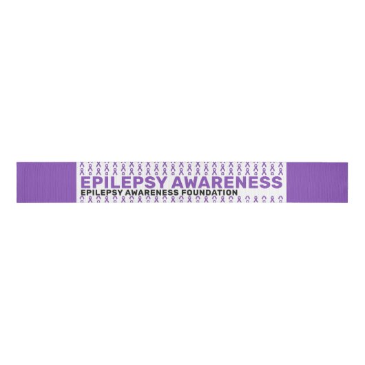 Epilepsy Awareness Patroon Ribbon Grosgrain Lint (Voorkant)