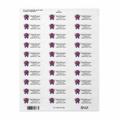 Epilepsy Awareness | Purple Awareness Ribbon Etiket (Full Sheet)