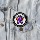Epilepsy Awareness | Purple Awareness Ribbon Ronde Button 7,6 Cm (In situ)