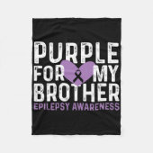 Epilepsy Awareness Purple For My Brother Ribbon  Fleece Deken (Voorkant)