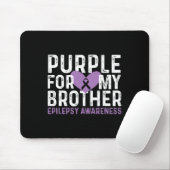 Epilepsy Awareness Purple For My Brother Ribbon  Muismat (Met muis)