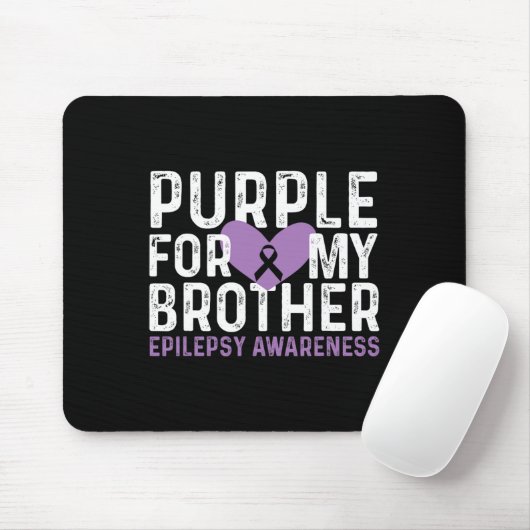Epilepsy Awareness Purple For My Brother Ribbon  Muismat (Met muis)
