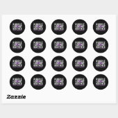 Epilepsy Awareness Purple For My Brother Ribbon Ronde Sticker (Vel)