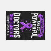 Epilepsy Awareness Purple Ribbon Bracelet Warrior Fleece Deken (Voorkant (Horizontaal))