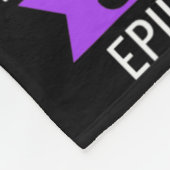 Epilepsy Awareness Purple Ribbon Bracelet Warrior Fleece Deken (Hoek)