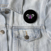 Epilepsy Awareness Purple Ribbon Butterfly  Ronde Button 5,7 Cm (In situ)