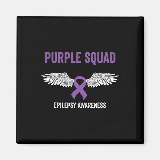Epilepsy Awareness Purple Ribbon - Epilepsy Awaren Magneet (Voorkant)