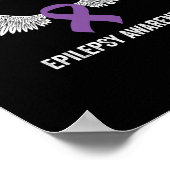 Epilepsy Awareness Purple Ribbon - Epilepsy Awaren Poster (Hoek)