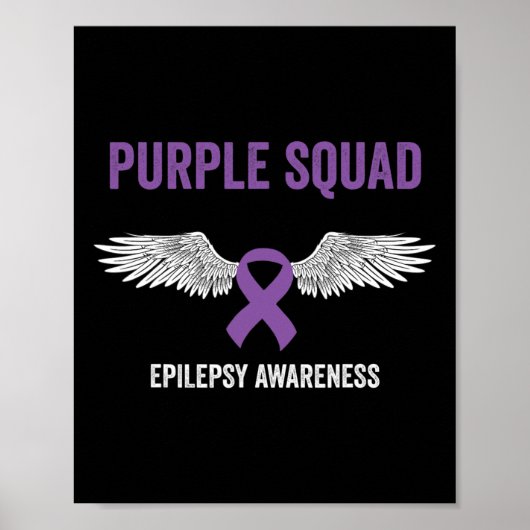 Epilepsy Awareness Purple Ribbon - Epilepsy Awaren Poster (Voorkant)