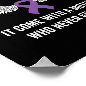 Epilepsy Awareness Purple Ribbon - Epilepsy Awaren Poster (Hoek)