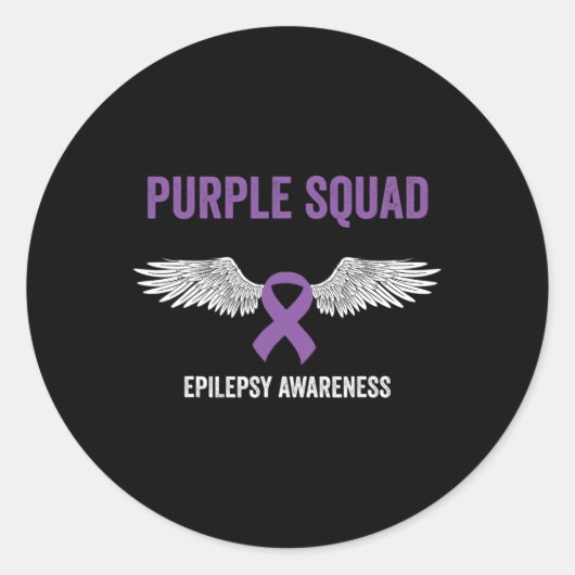 Epilepsy Awareness Purple Ribbon - Epilepsy Awaren Ronde Sticker (Voorkant)