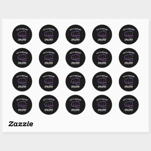 Epilepsy Awareness Purple Ribbon - Epilepsy Awaren Ronde Sticker (Vel)
