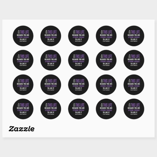 Epilepsy Awareness Purple Ribbon - Epilepsy Awaren Ronde Sticker (Vel)
