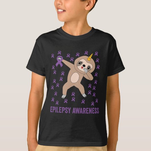 Epilepsy Awareness Purple Ribbon - Epilepsy Awaren T-shirt (Voorkant)