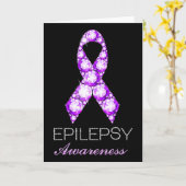 Epilepsy Awareness Purple Ribbon Epilepsy Awarenes Kaart (Gele Bloem)