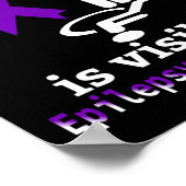 Epilepsy Awareness Purple Ribbon Epilepsy Support Poster (Hoek)