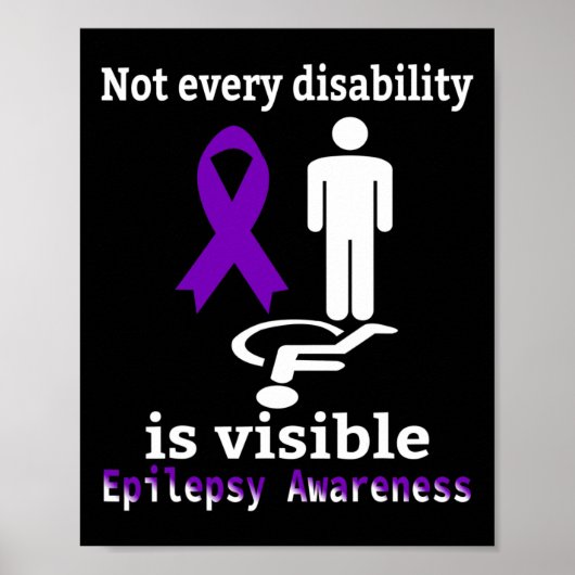 Epilepsy Awareness Purple Ribbon Epilepsy Support Poster (Voorkant)