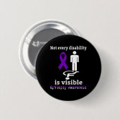 Epilepsy Awareness Purple Ribbon Epilepsy Support Ronde Button 5,7 Cm (Voorkant /achterkant)
