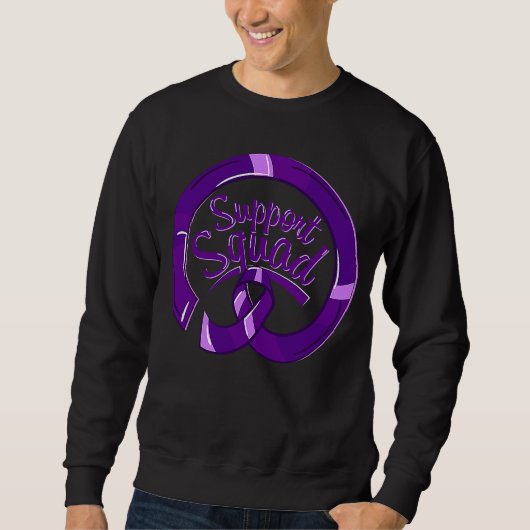 Epilepsy Awareness Purple Ribbon Support Squad Trui (Voorkant)