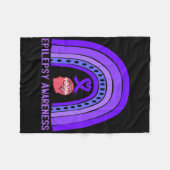 Epilepsy Awareness Purple Support Ribbon  Fleece Deken (Voorkant (Horizontaal))