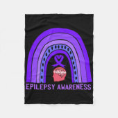 Epilepsy Awareness Purple Support Ribbon  Fleece Deken (Voorkant)