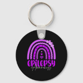 Epilepsy Awareness-rainbow Purple .co  Sleutelhanger (Voorkant)