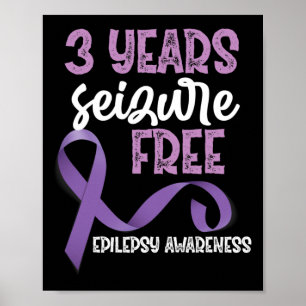 Epilepsy Awareness Ribbon 3 Yes Seizoen Free Poster