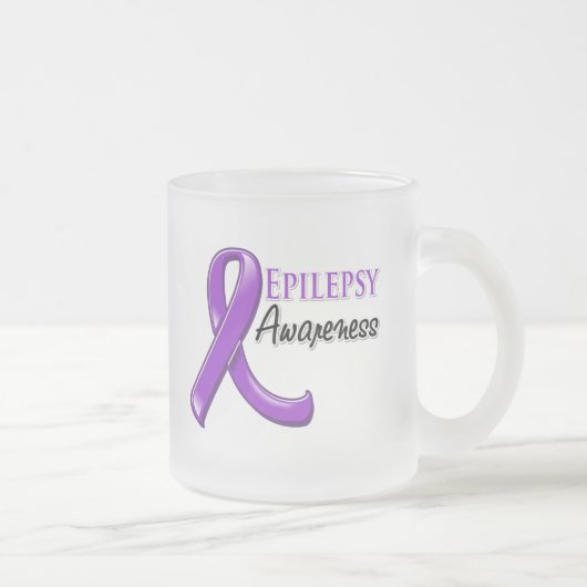 Epilepsy Awareness Ribbon Matglas Koffiemok (Rechts)