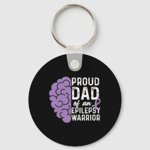 Epilepsy Awareness Ribbon Proud Dad of Epilepsy Sleutelhanger