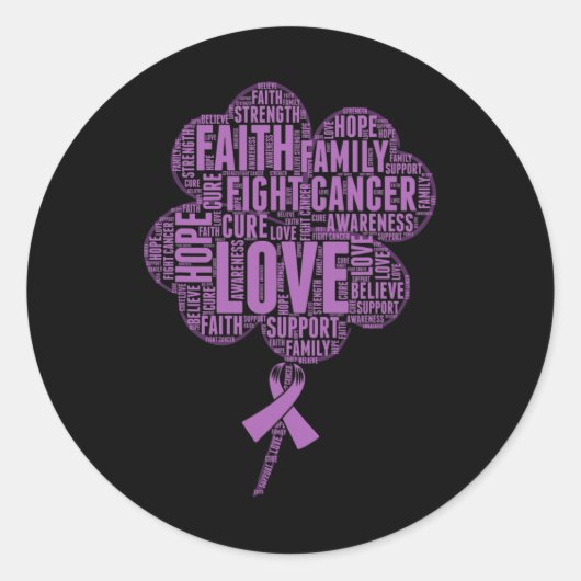 Epilepsy Awareness Ribbon  Ronde Sticker (Voorkant)