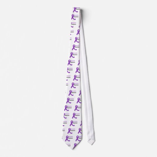 Epilepsy Awareness Ribbon Stropdas (Voorkant)