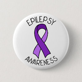 Epilepsy Awareness Ribbon Support Ronde Button 5,7 Cm