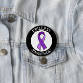 Epilepsy Awareness Ribbon Support Ronde Button 7,6 Cm (In situ)