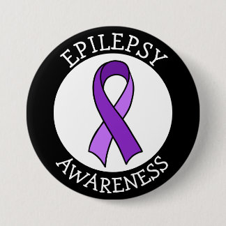Epilepsy Awareness Ribbon Support Ronde Button 7,6 Cm